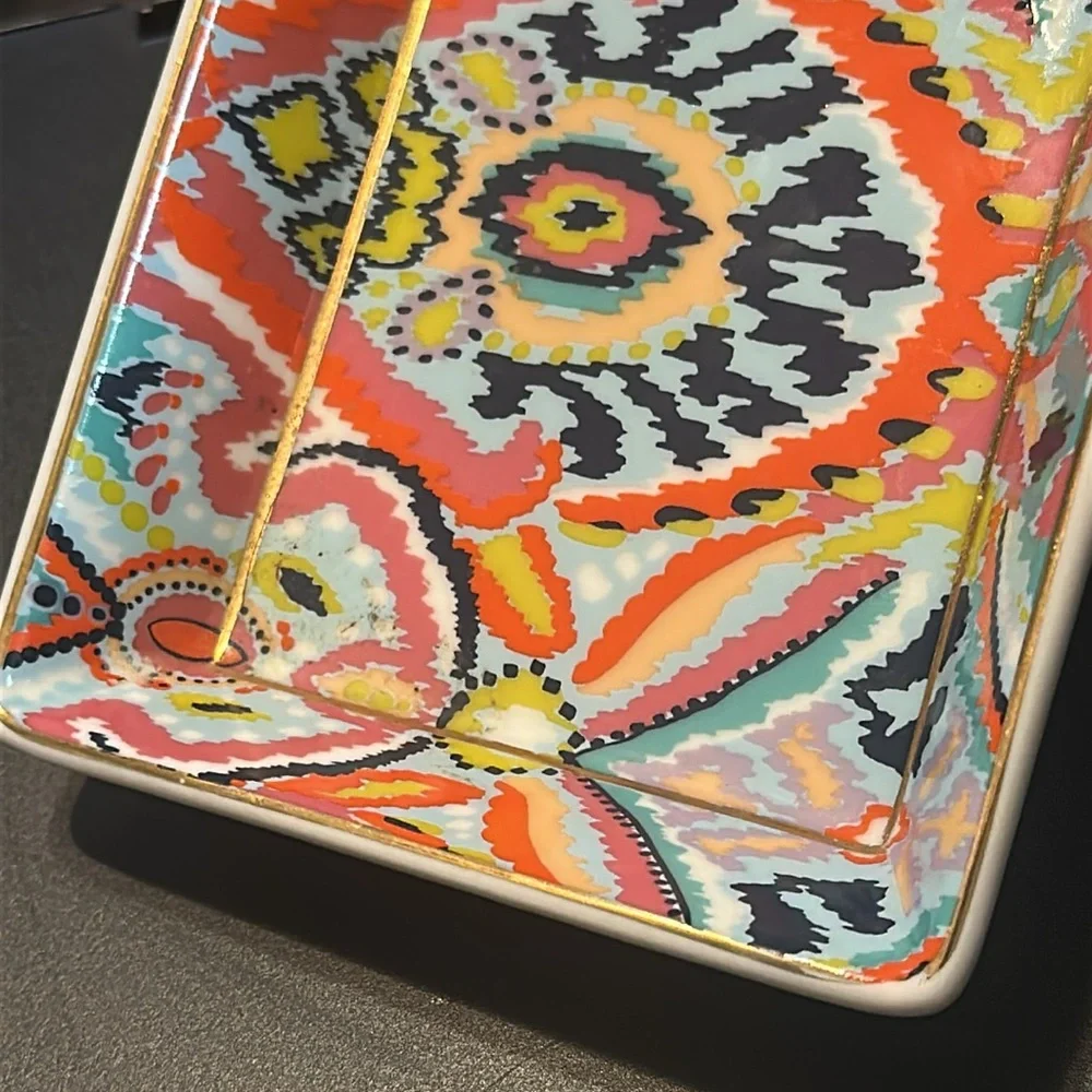 Stella & Dot Vibrant Ceramic jewelry dish